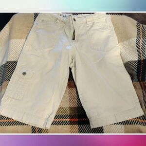 Ethyl Classic Cargo/Bermudes White With Rhinestones Size 8